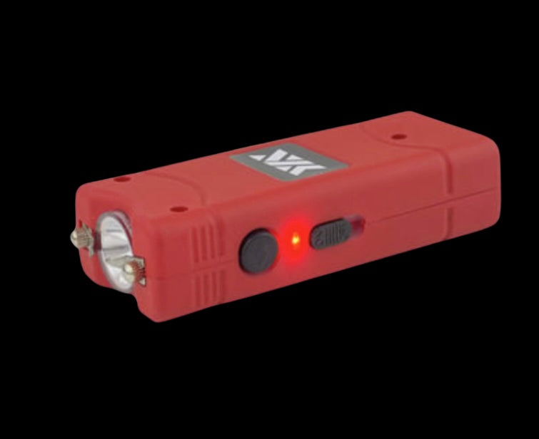 Red Ultra Mini stun gun with flashlight