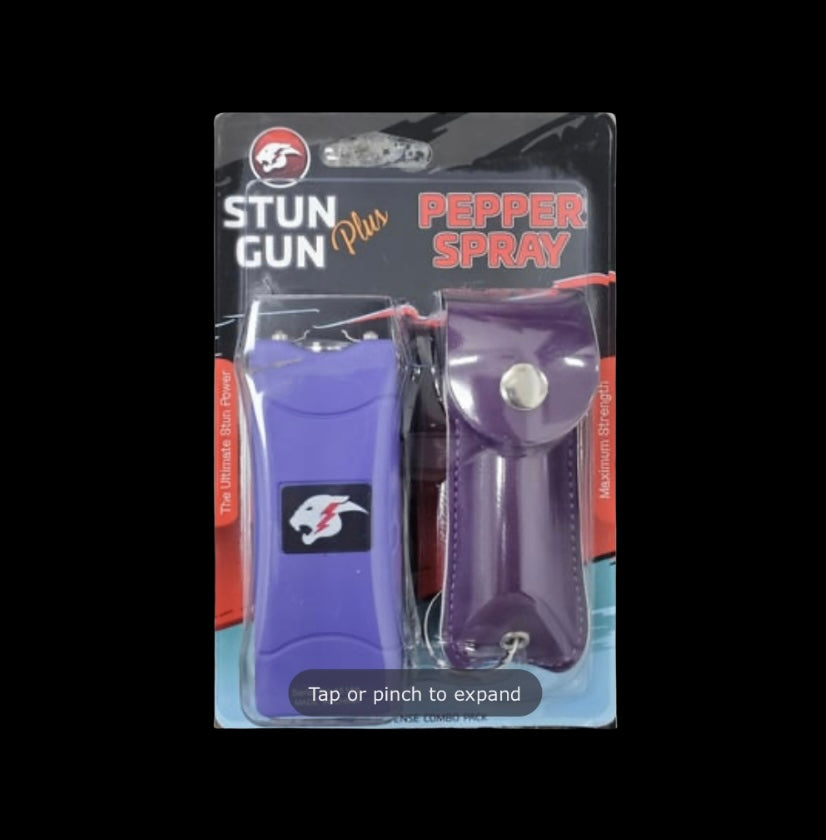 Stun gun and pepper spray combo