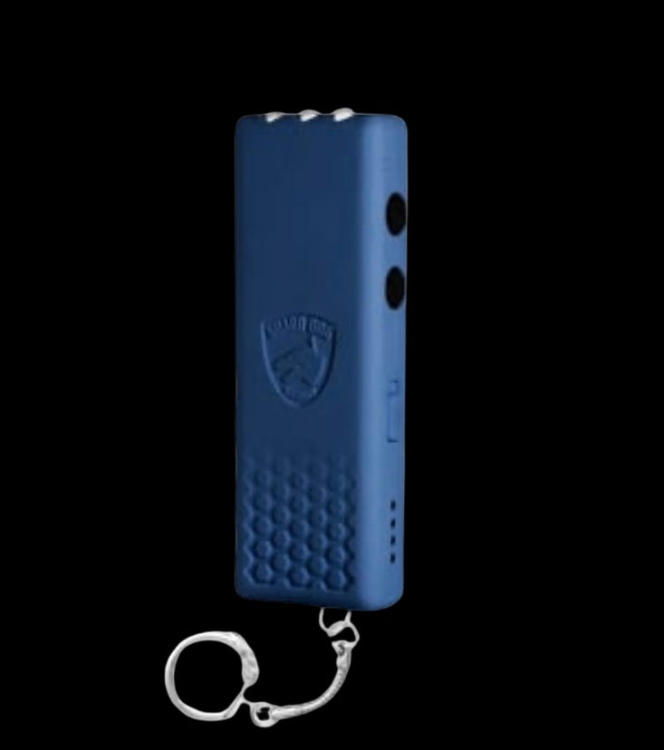 Mini stun gun with flashlight