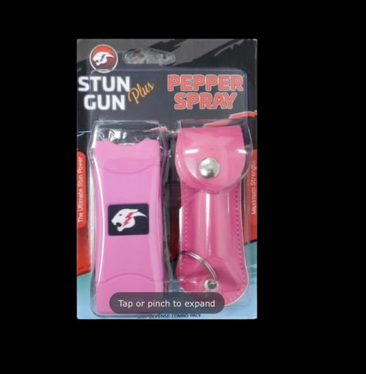 Stun gun and pepper spray combo